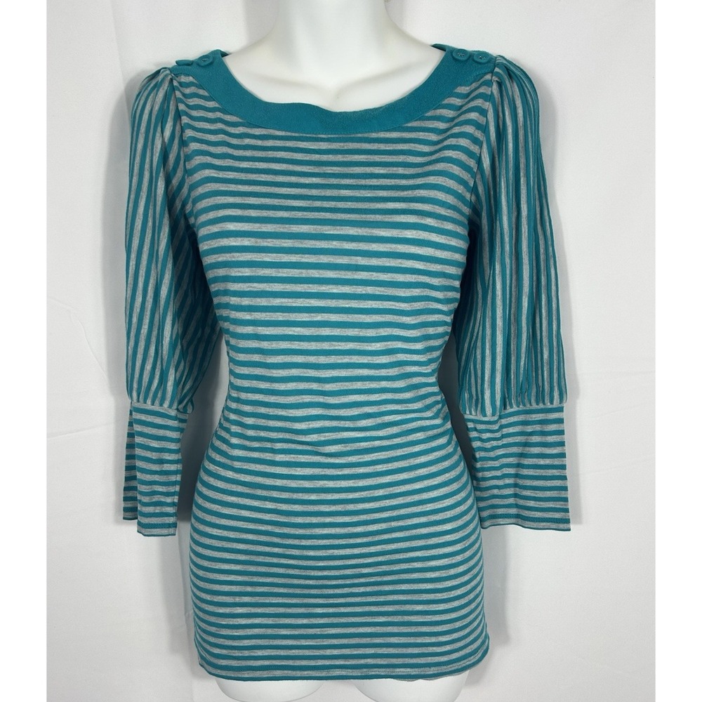 Hannah Striped Knit Y2K Tunic Top Size M Preppy Fairy Grunge Alternative Indie